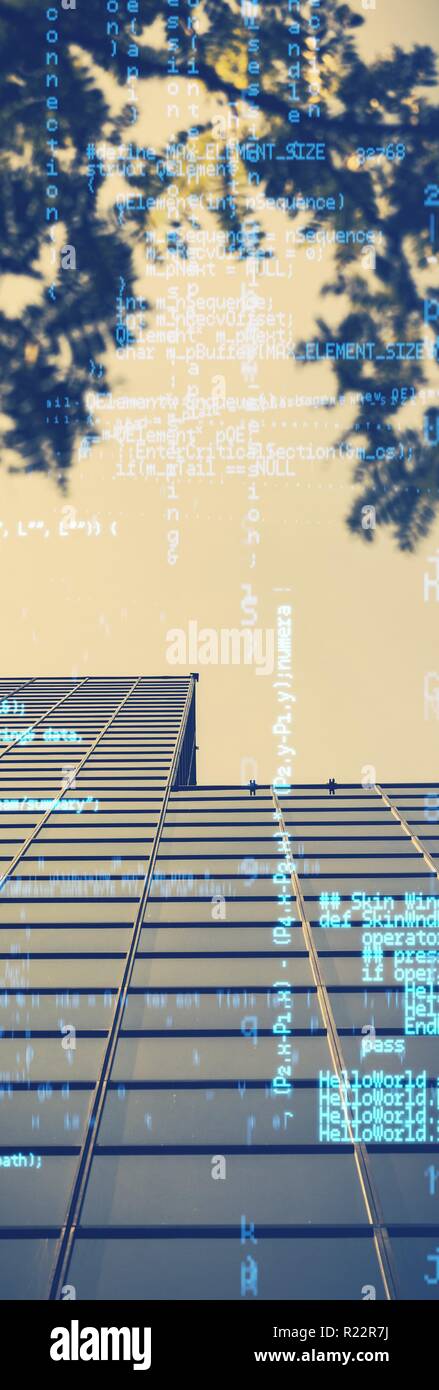 Composite image of blue data Stock Photo