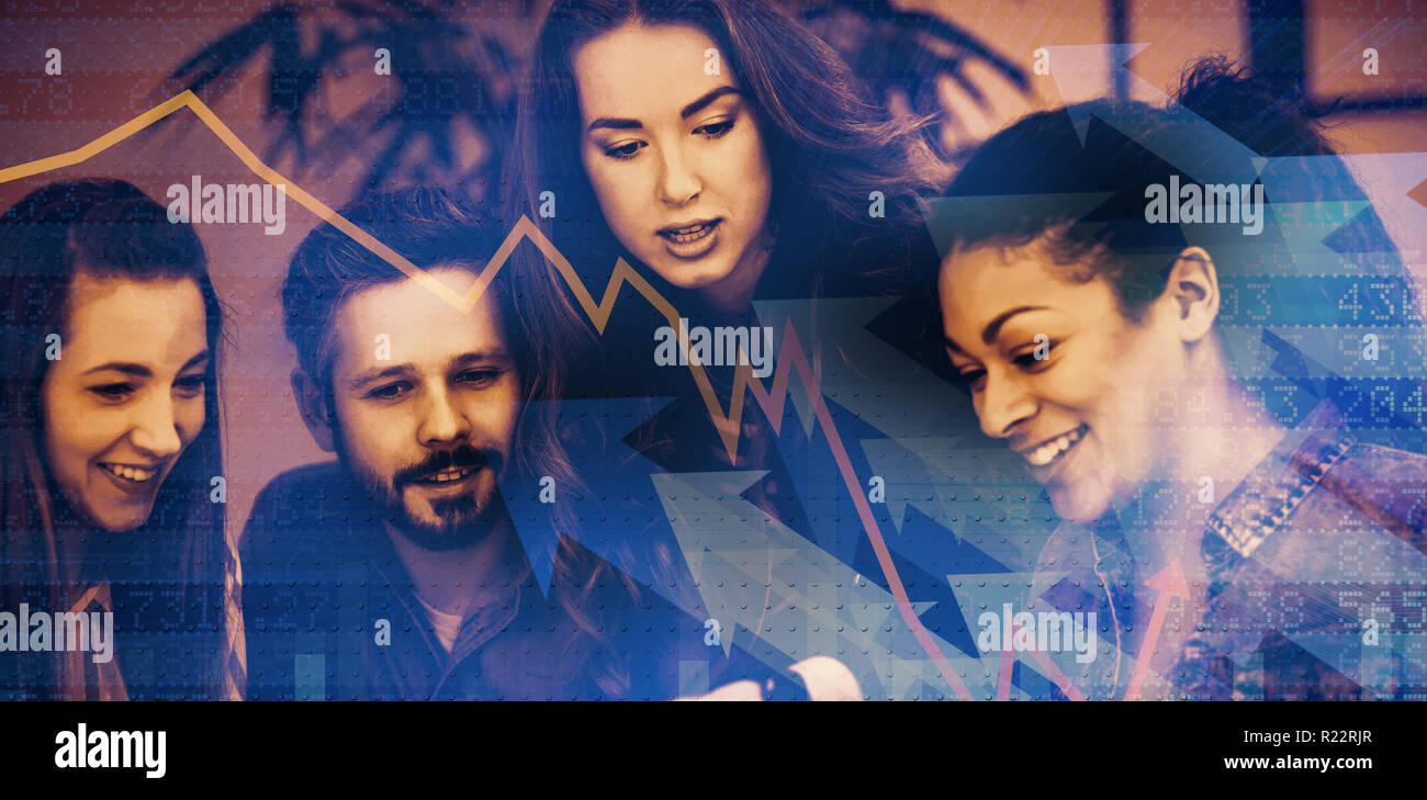 Composite image of stocks and shares Stock Photo