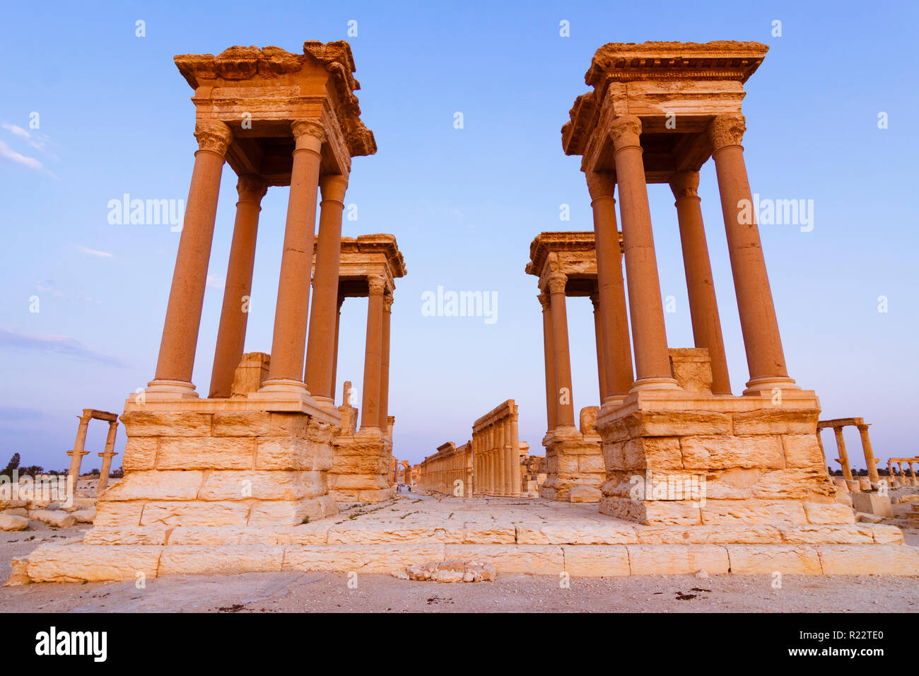 Palmyra, Homs Governorate, Syria May 26th, 2009 The Tetrapylon of