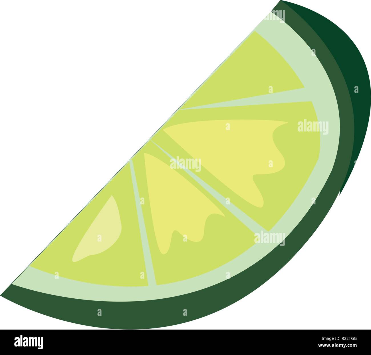 lemon slice on white background vector illustration Stock Vector Image ...