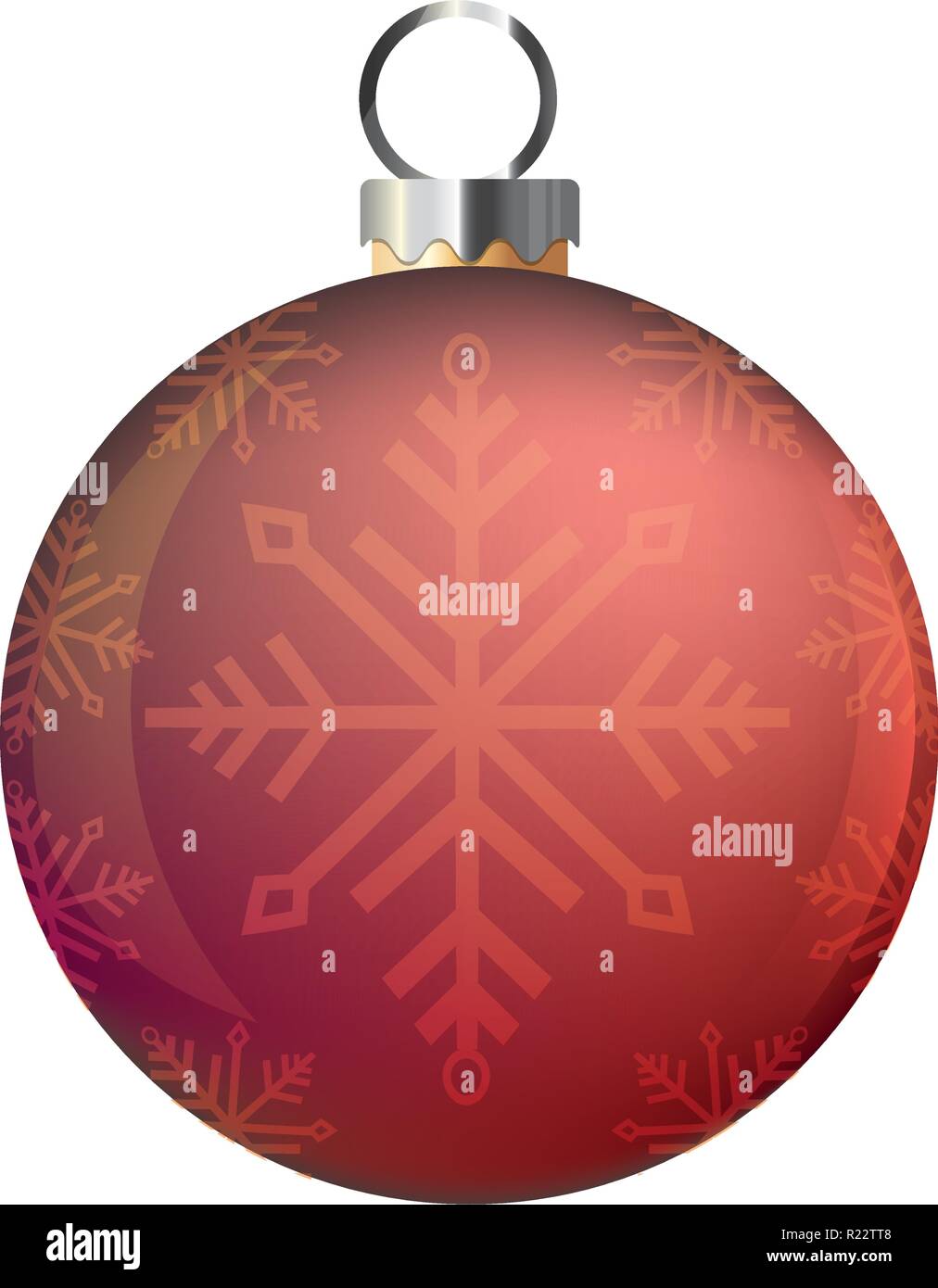 decorative ball snowflake merry christmas vector illustration Stock ...