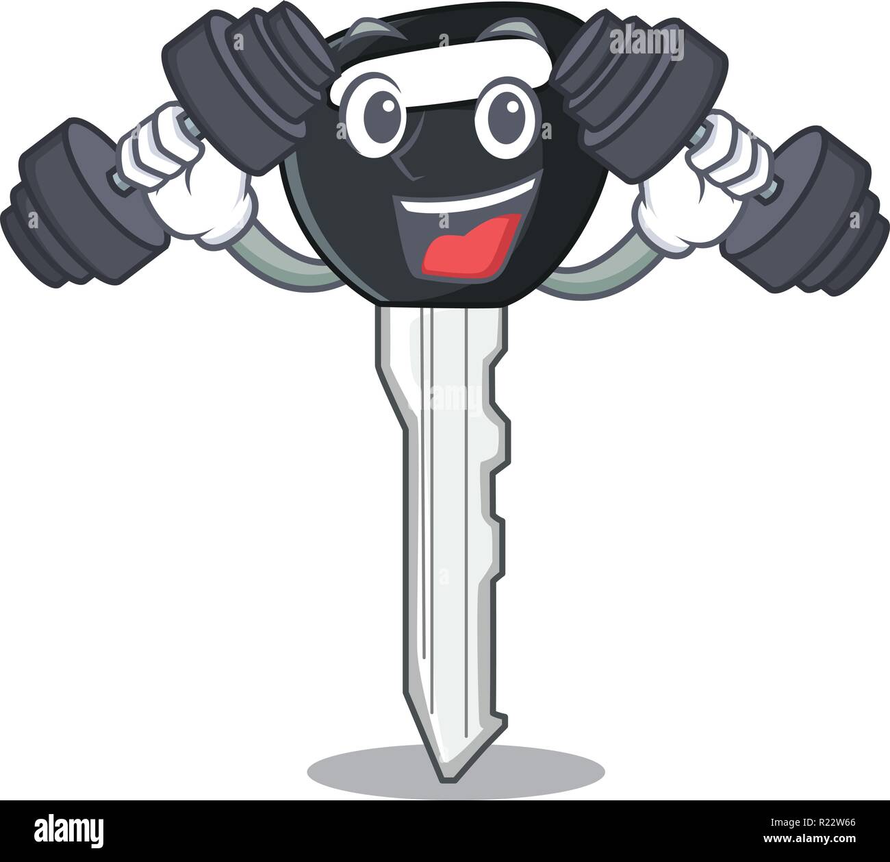 Fitness car keys cartoon isolatedon on shape Stock Vector Image & Art