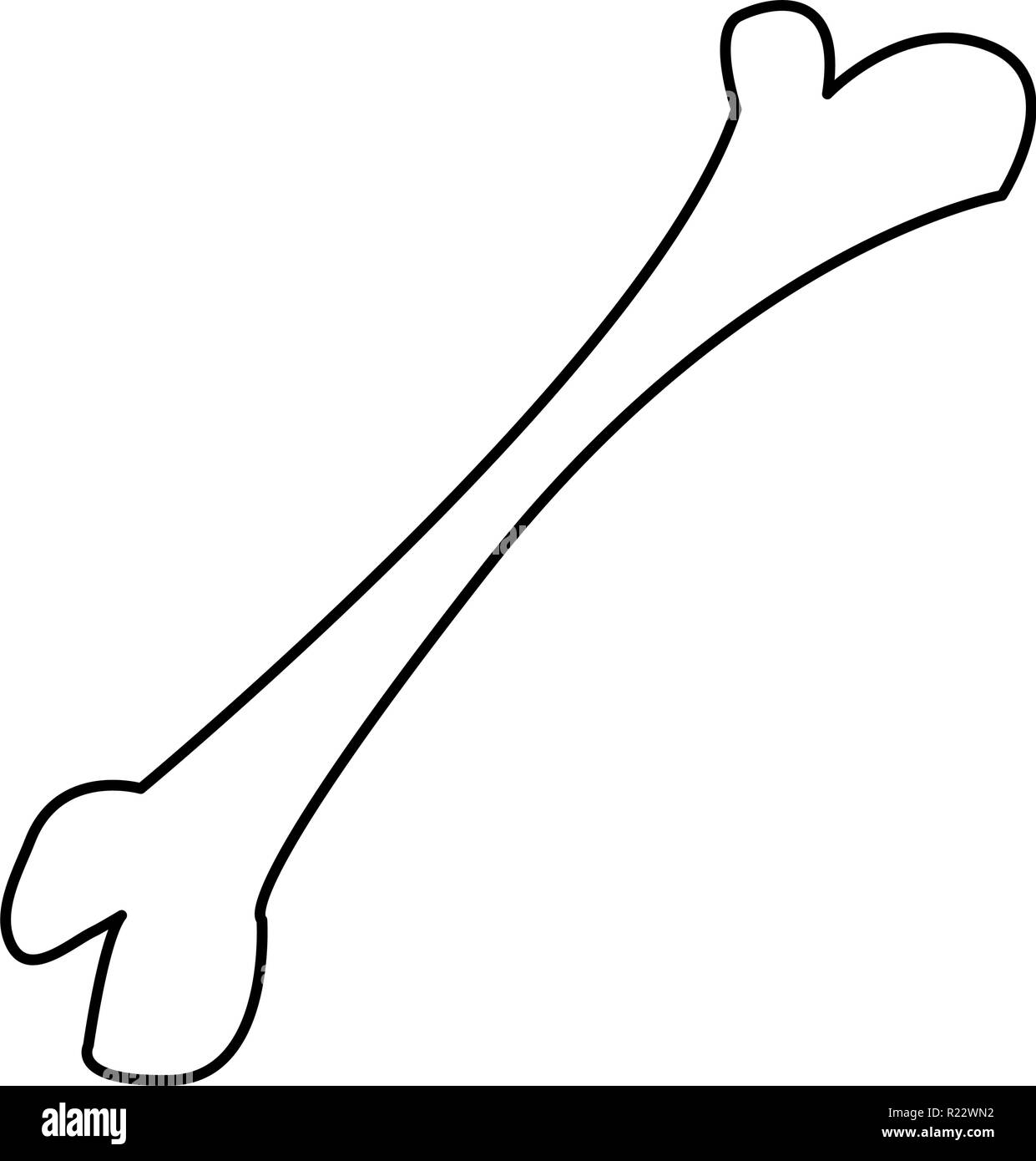 bone human on white background vector illustration Stock Vector