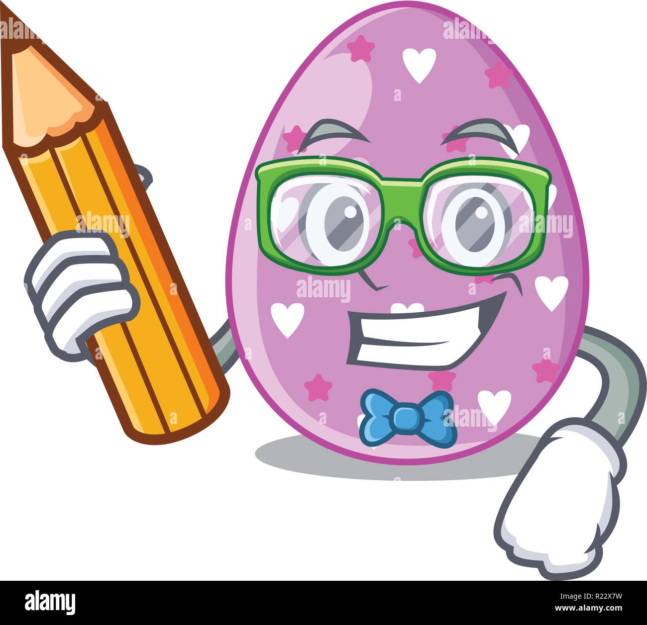 Student cartoon shape easter color on eggs Stock Vector Image & Art Alamy