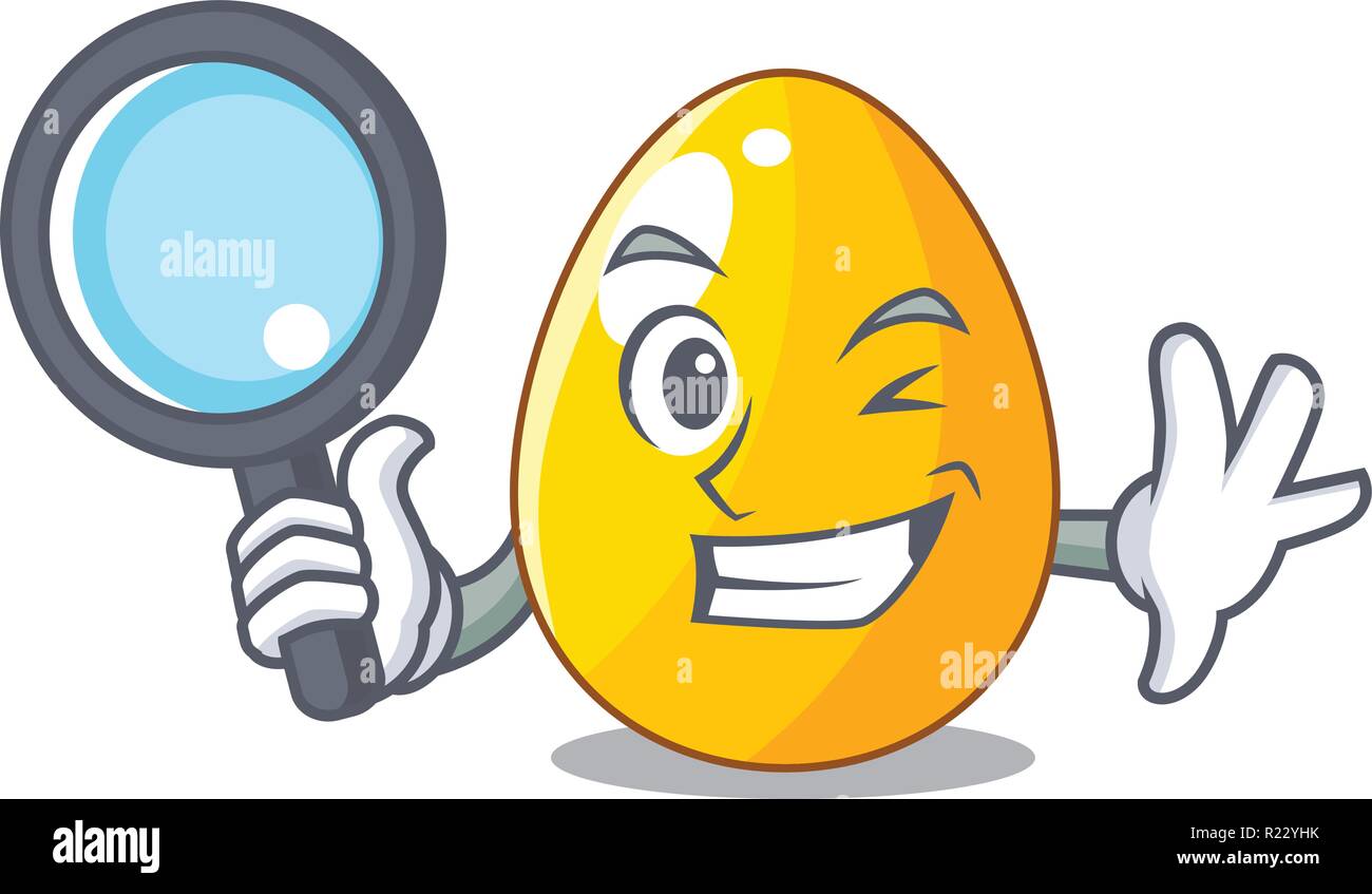 Detective golden eggo on isolated image mascot Stock Vector Image & Art ...