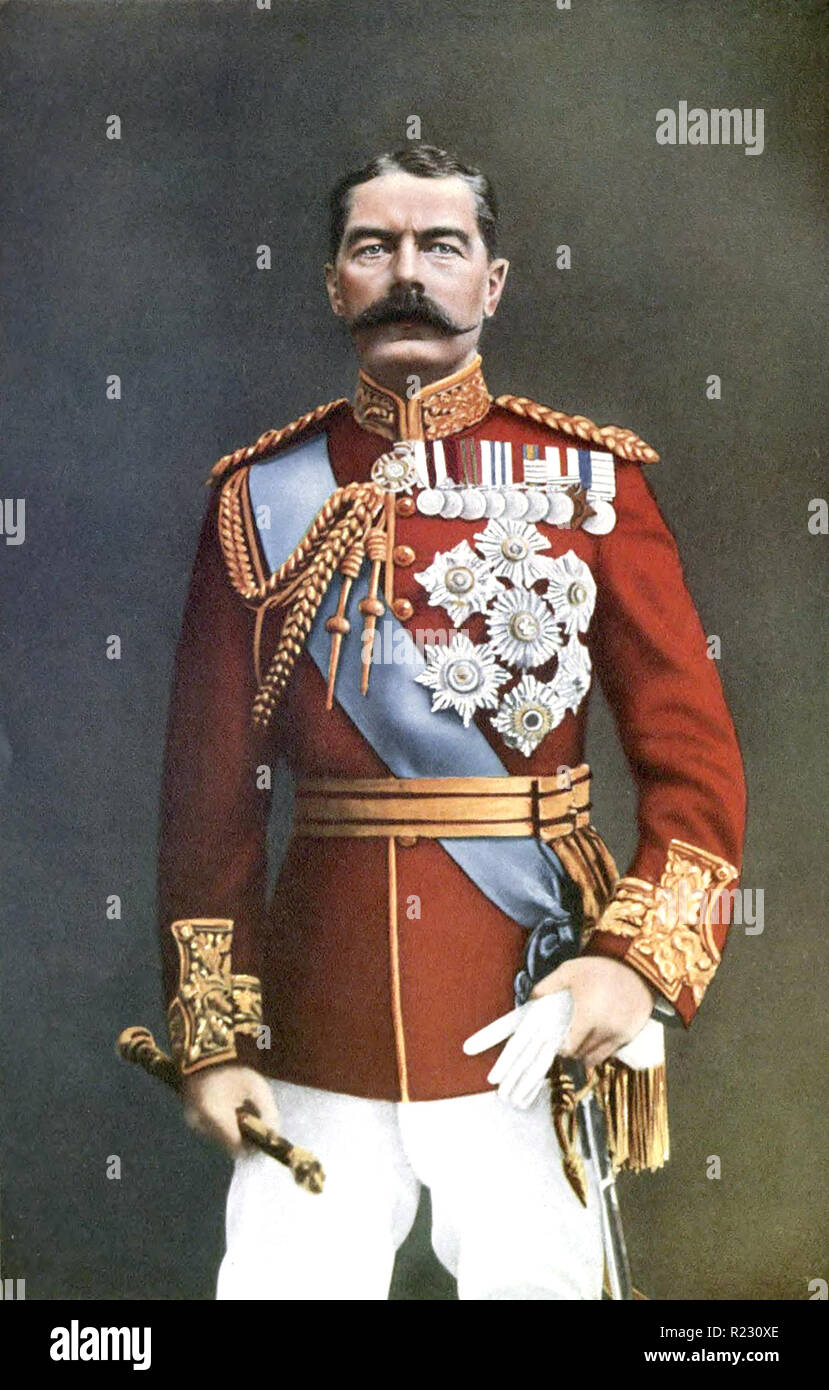HERBERT KITCHENER (1850-1916) English army Field Marshal Stock Photo