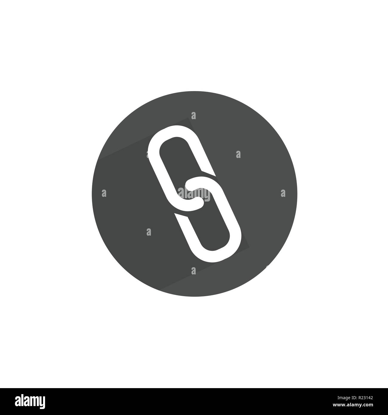 Link icon, chain sign. Vector illustration Flat Stock Vector