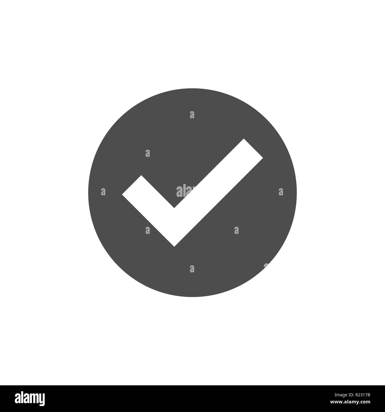 Check, circle, tick icon Vector illustration flat Stock Vector Image