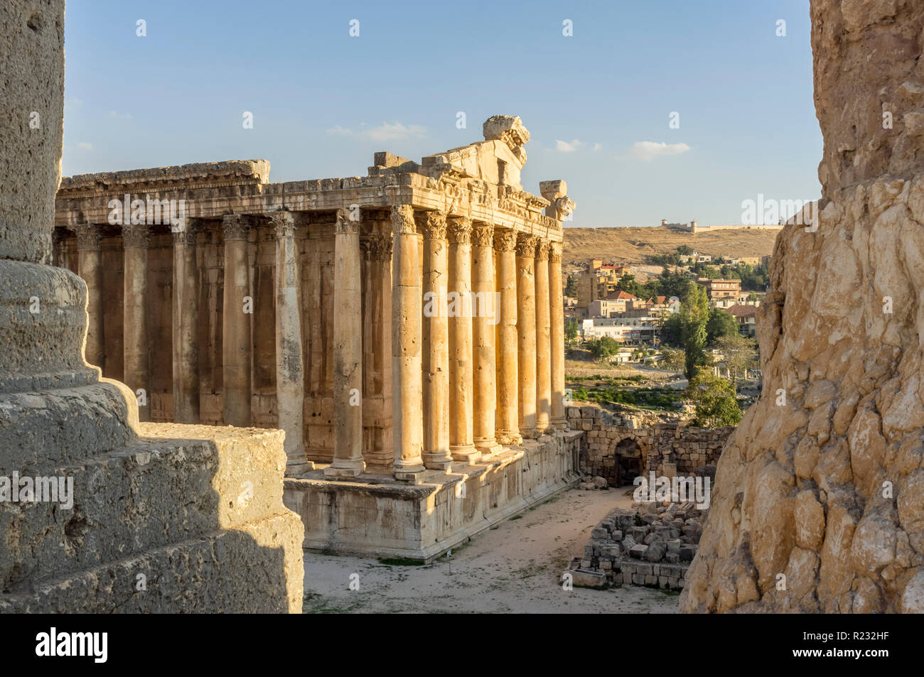 Temple of Bacchus at the Roman archeological site of Baalbek, 86km  northeast of Beirut in the Bekaa Valley Stock Photo - Alamy