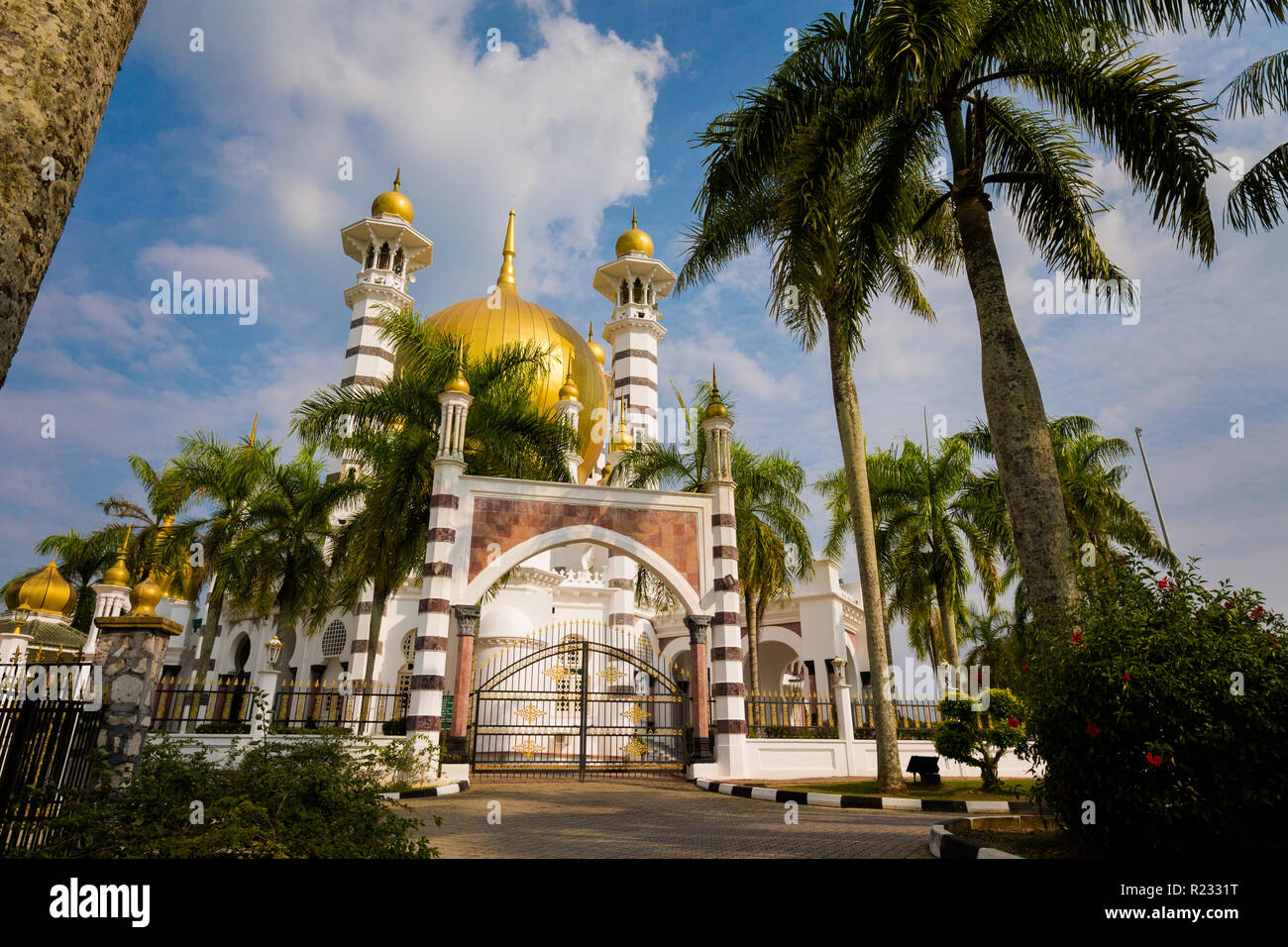 Beautiful architecture of Ubudiah mosque in Kuala Kangsar city in
