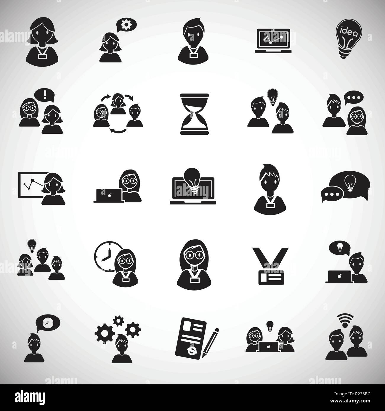 Coworking set on white background Stock Vector Image & Art - Alamy