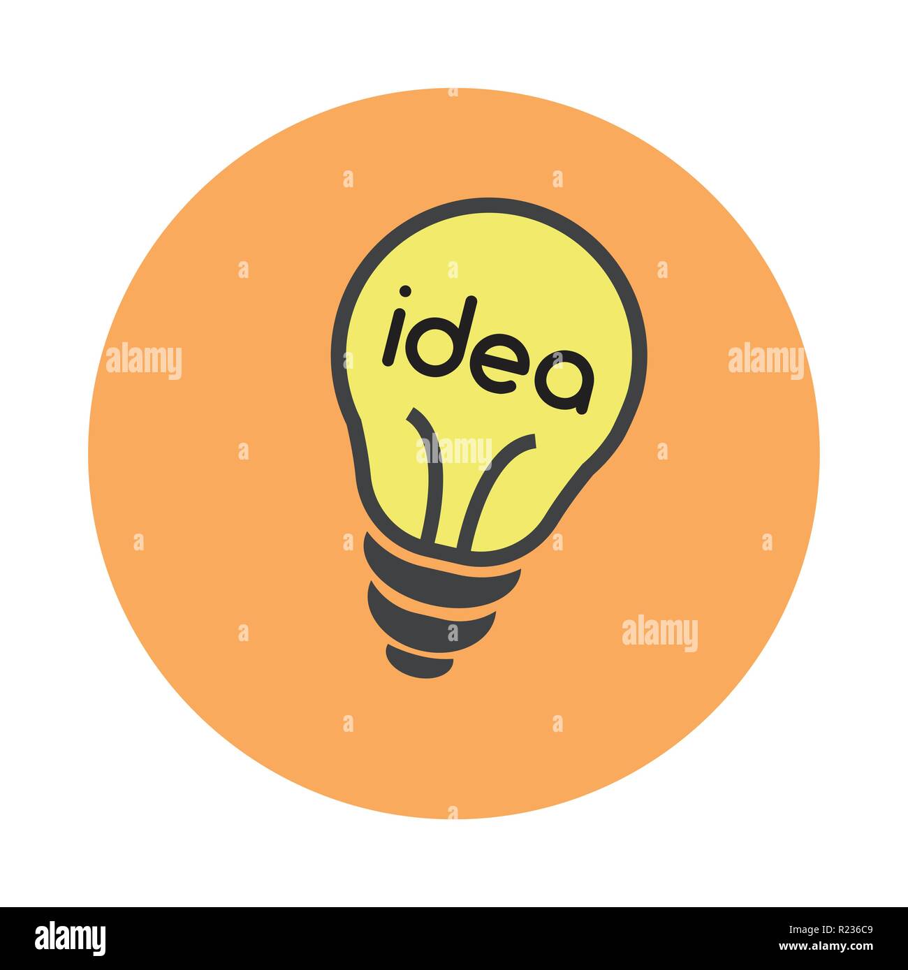 Coworking idea bulb flat on white background Stock Vector Image & Art ...
