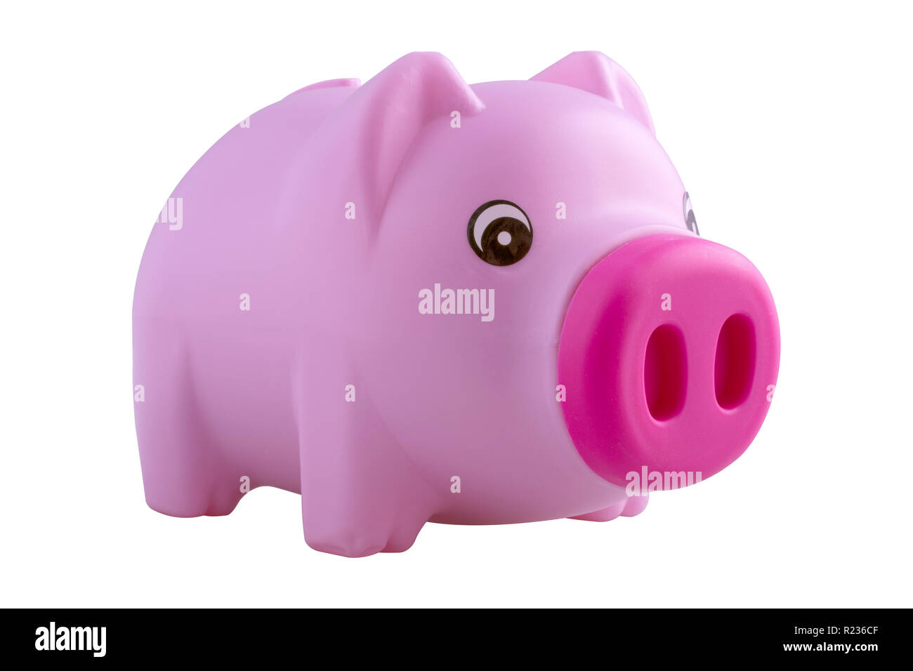 pink piggy bank isolated on white background Stock Photo - Alamy