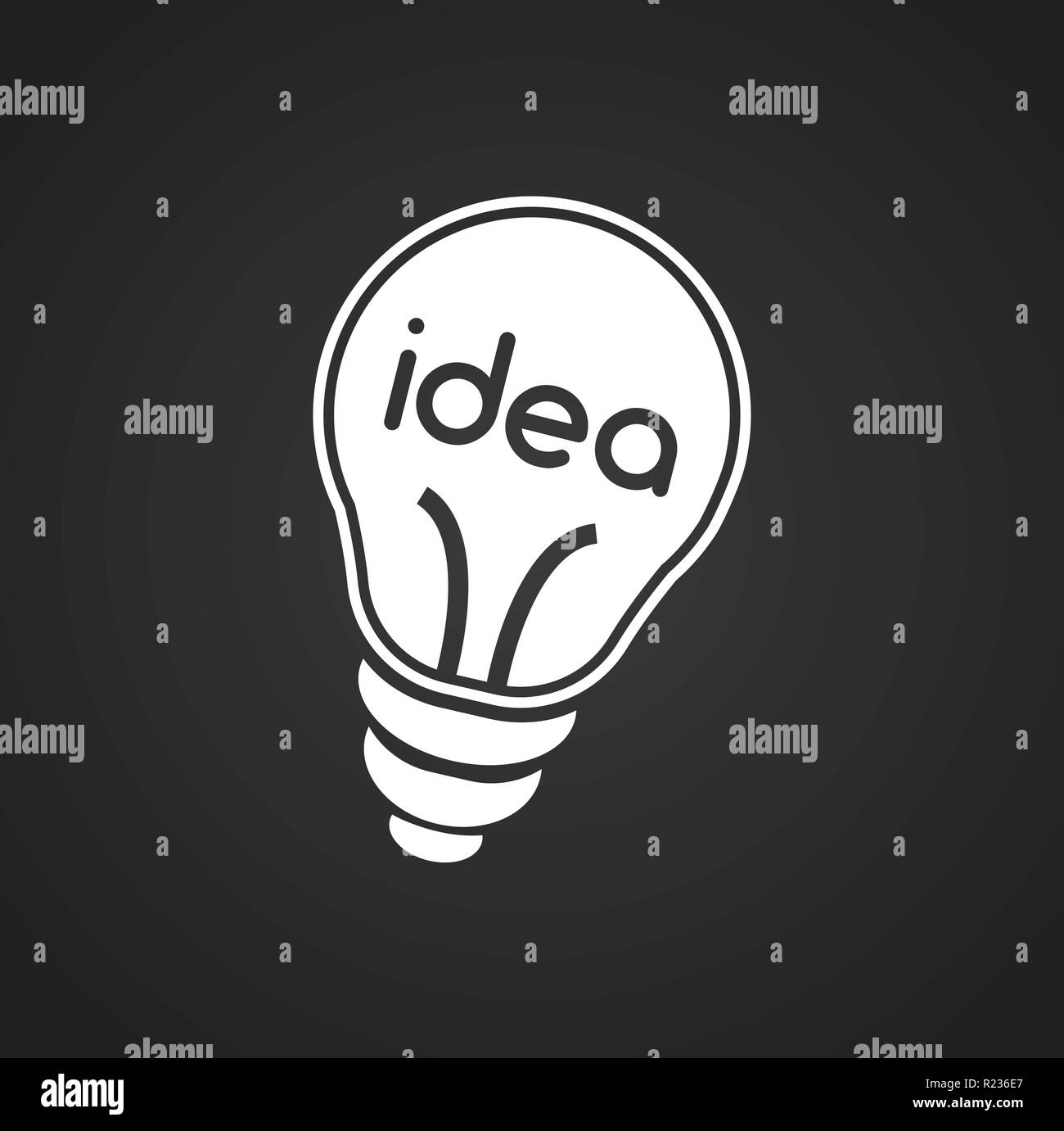 Coworking idea bulb on black background Stock Vector Image & Art - Alamy