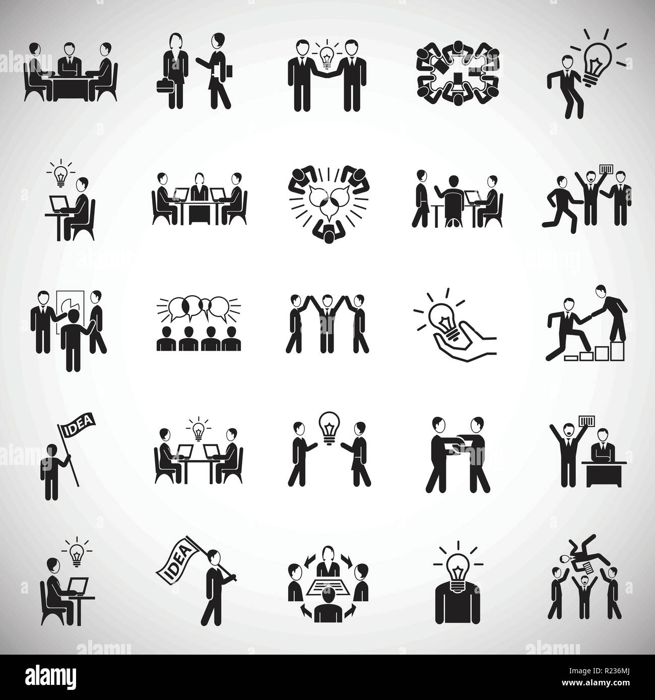 Coworking set on white background Stock Vector Image & Art - Alamy