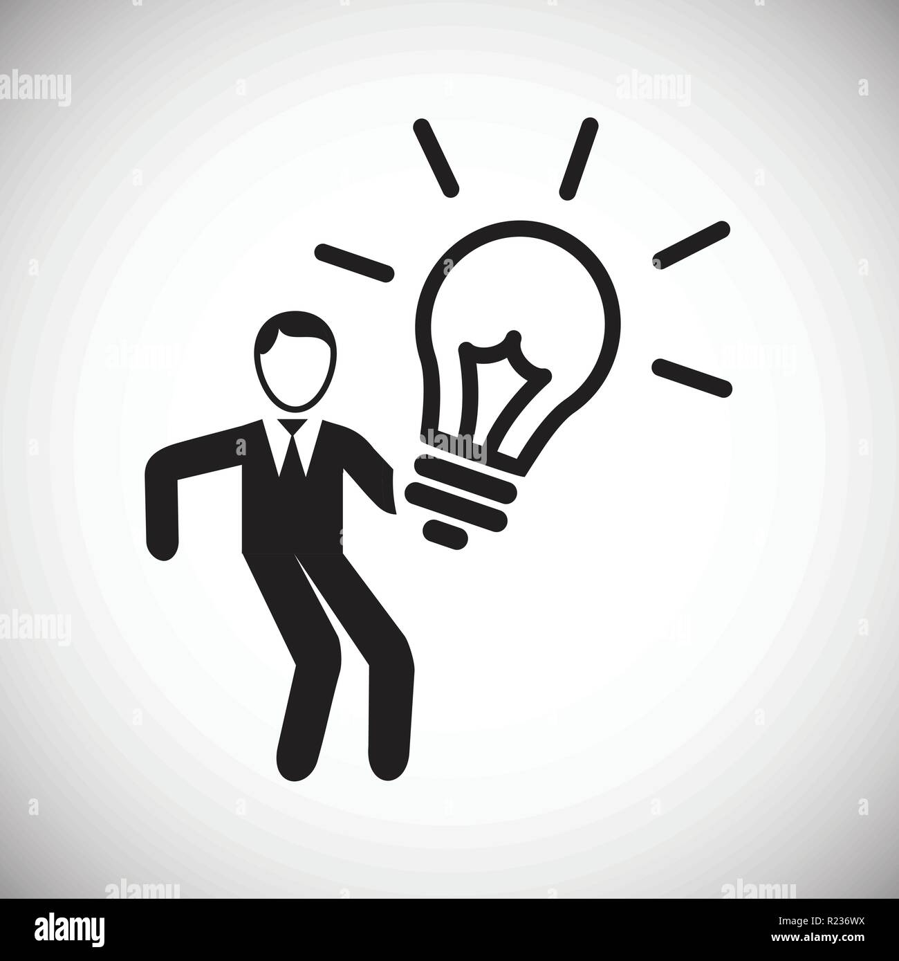Coworker idea bulb on white background Stock Vector Image & Art - Alamy