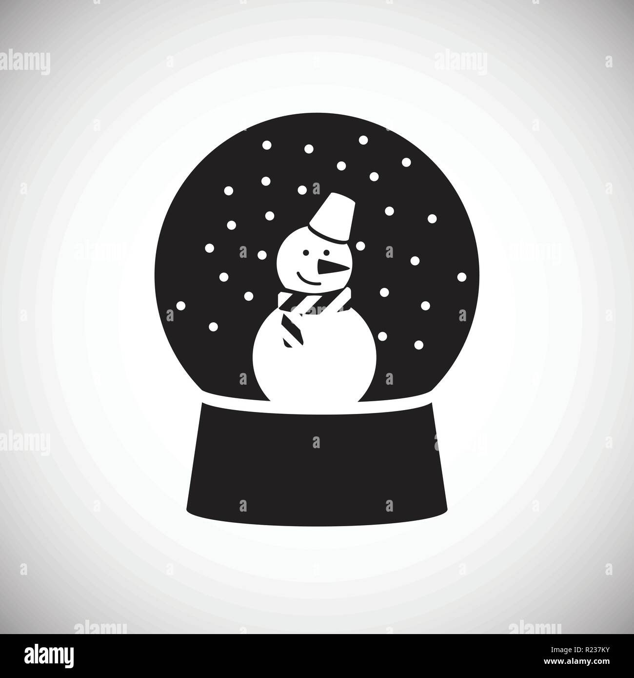 Christmas ball with snow on white background icon Stock Vector Image ...