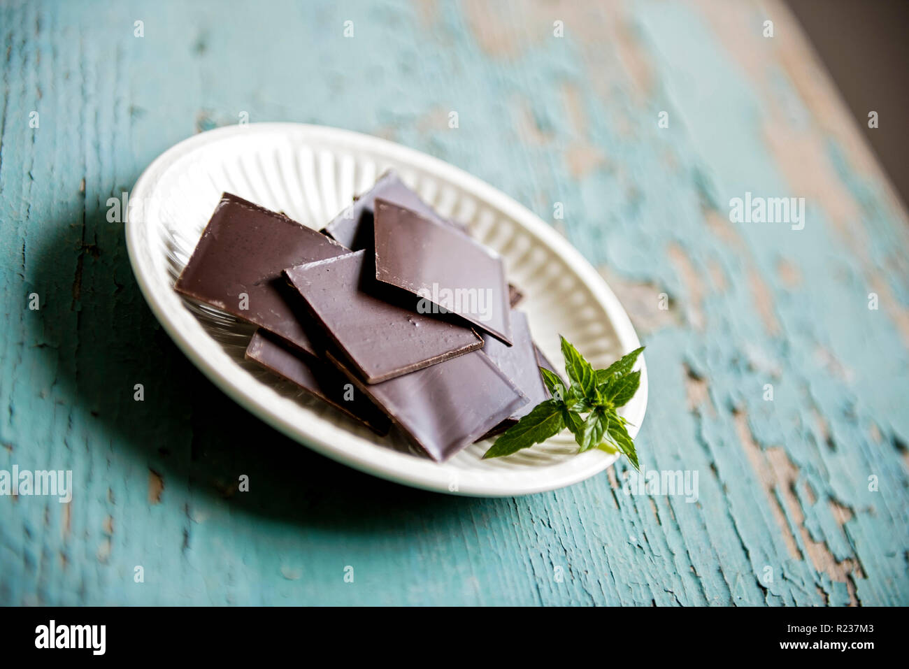 Mint Chocolate Stock Photo