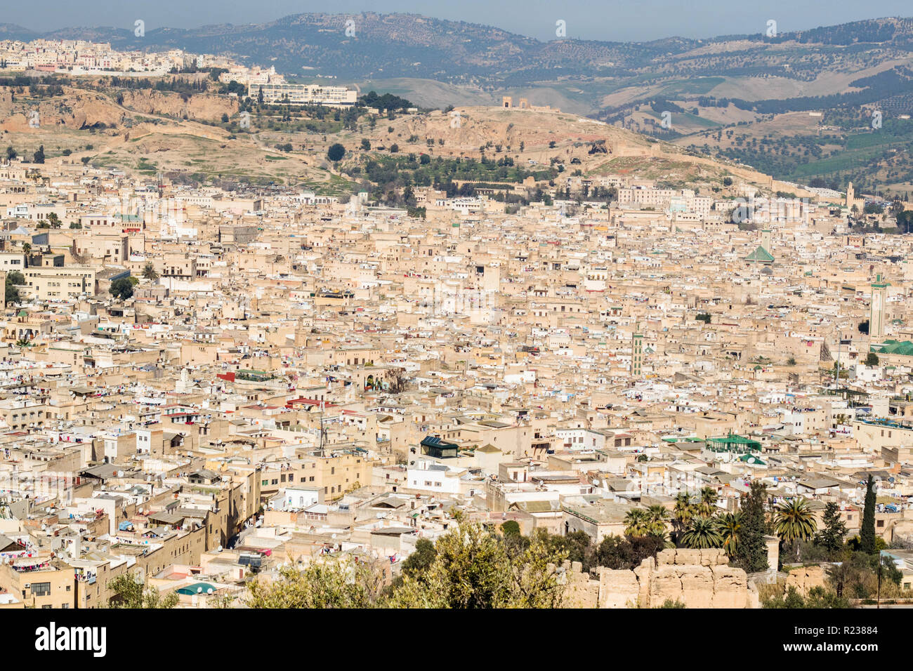 View of the old town Fes, Morocco. North Africa, Africa Stock Photo