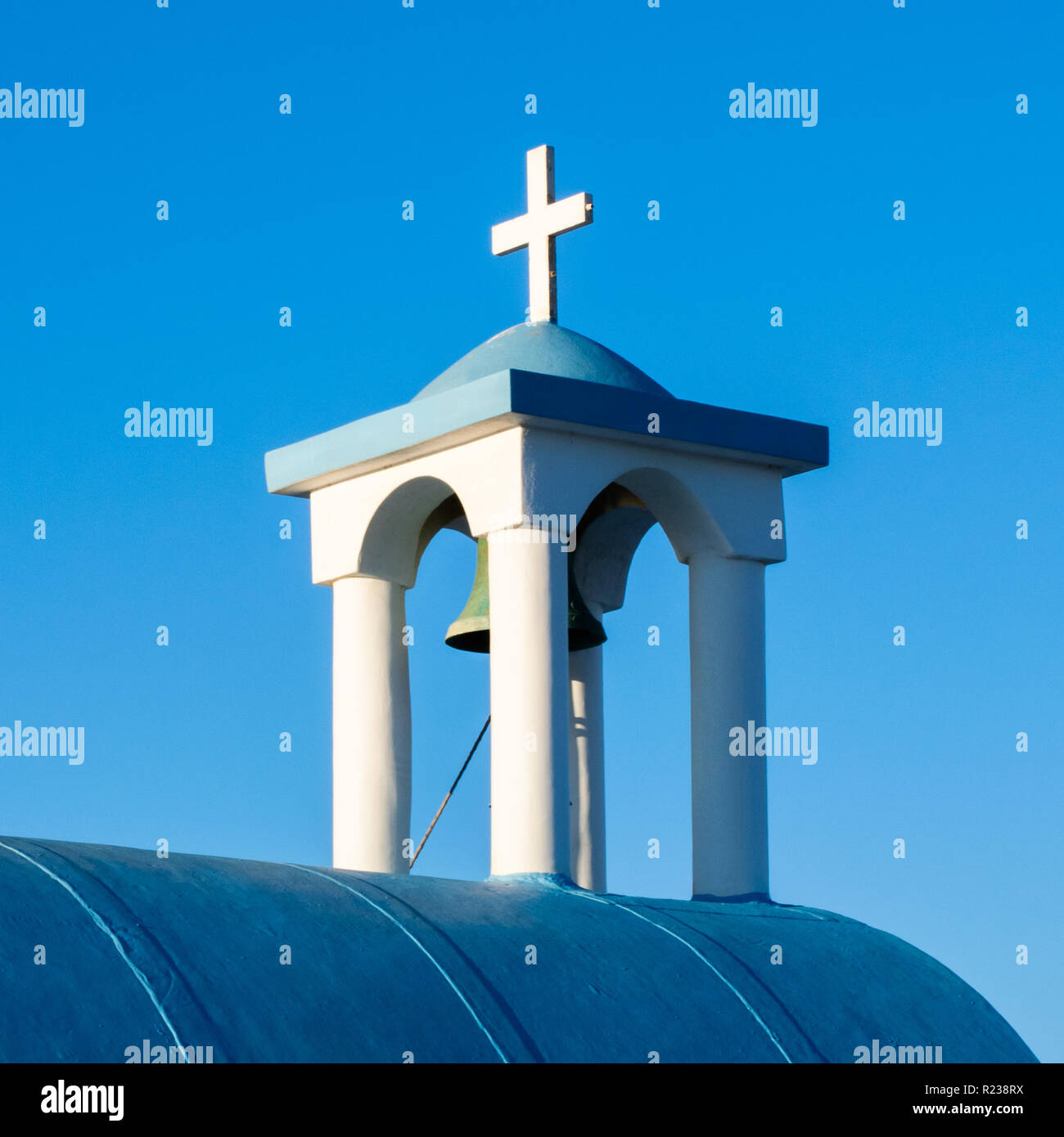 Cross on Greek Orthodox Church, Pollonia, Milos, Greece Stock Photo - Alamy