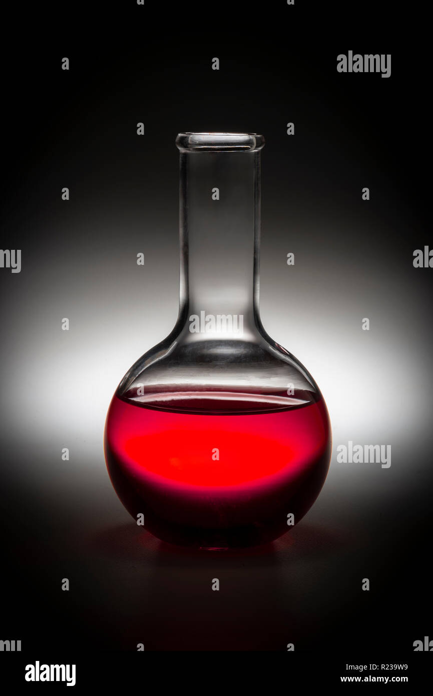 Laboratory Flask Vial With Red Liquid Solution Stock Photo Alamy