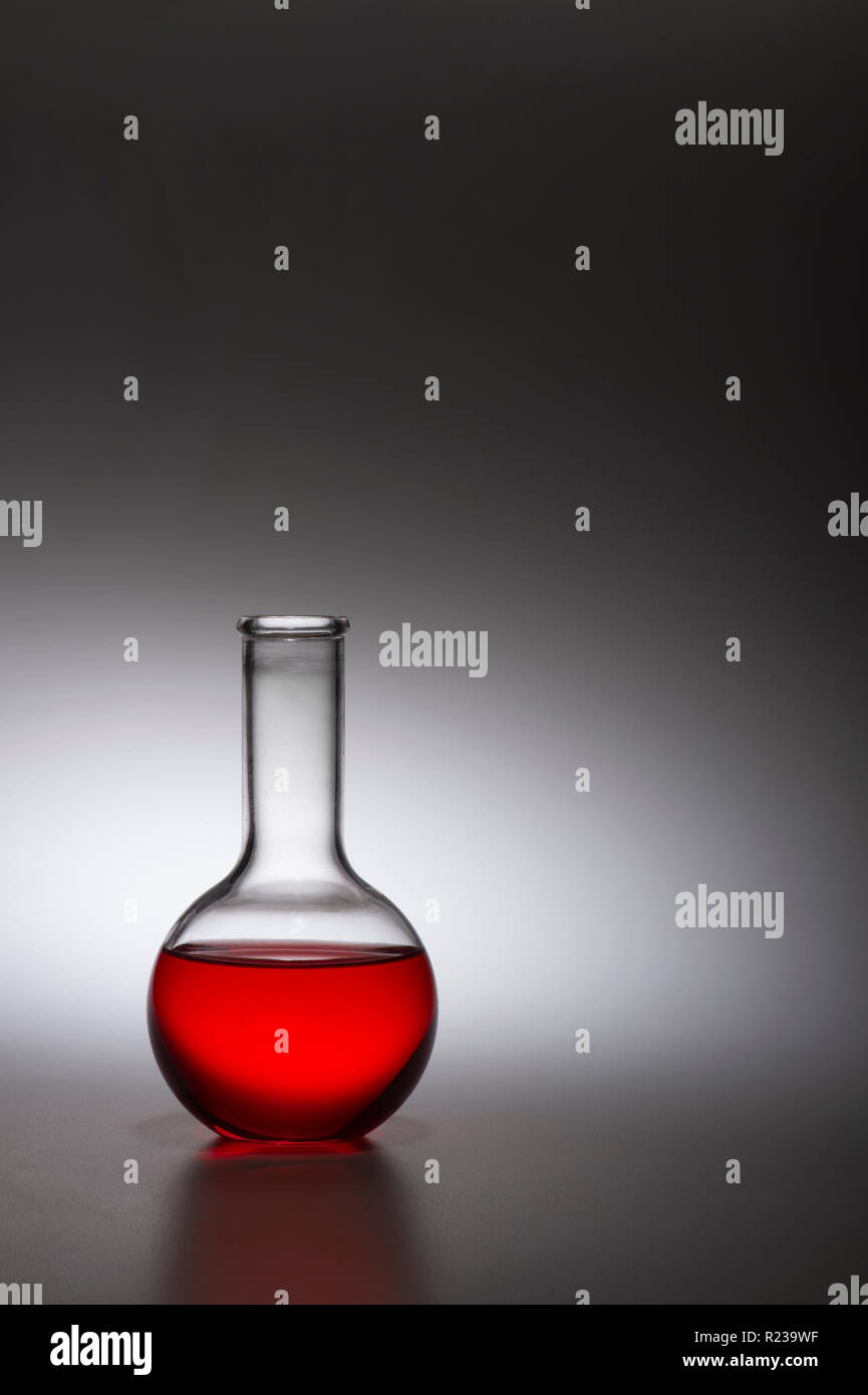 Laboratory Flask Vial With Red Liquid Solution Stock Photo Alamy