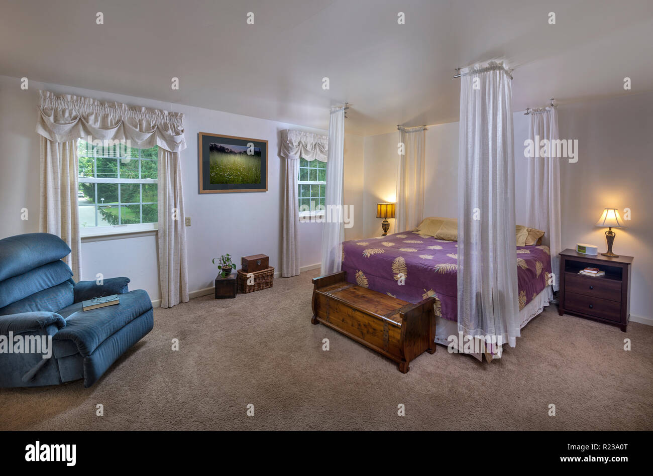 Architectural Bedroom Interior Philadelphia USA Stock Photo