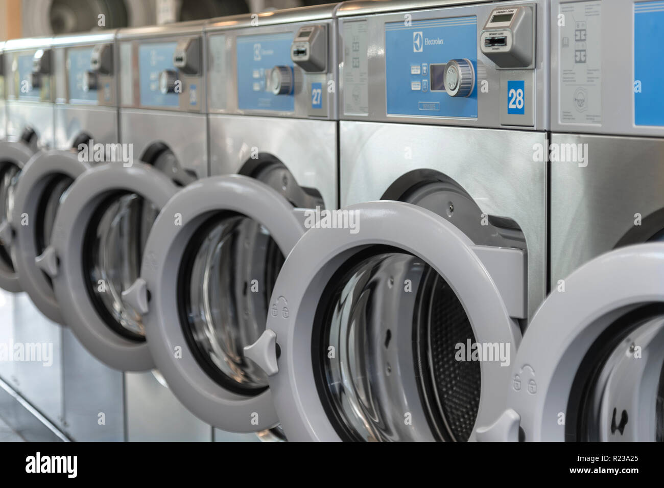 Laundromat Machines, USA Stock Photo