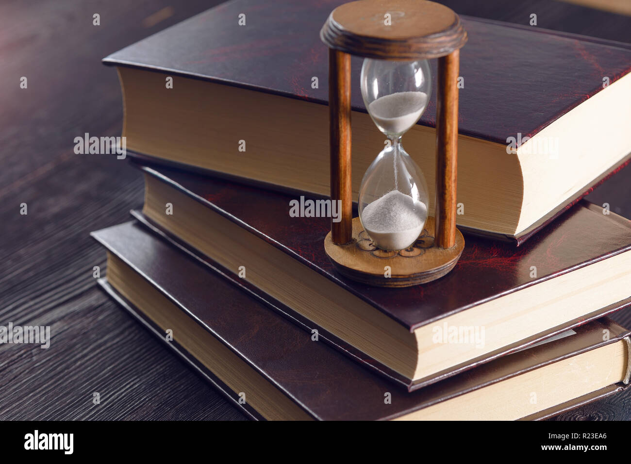 Hourglass as time passing concept for studying deadline, urgency and ...