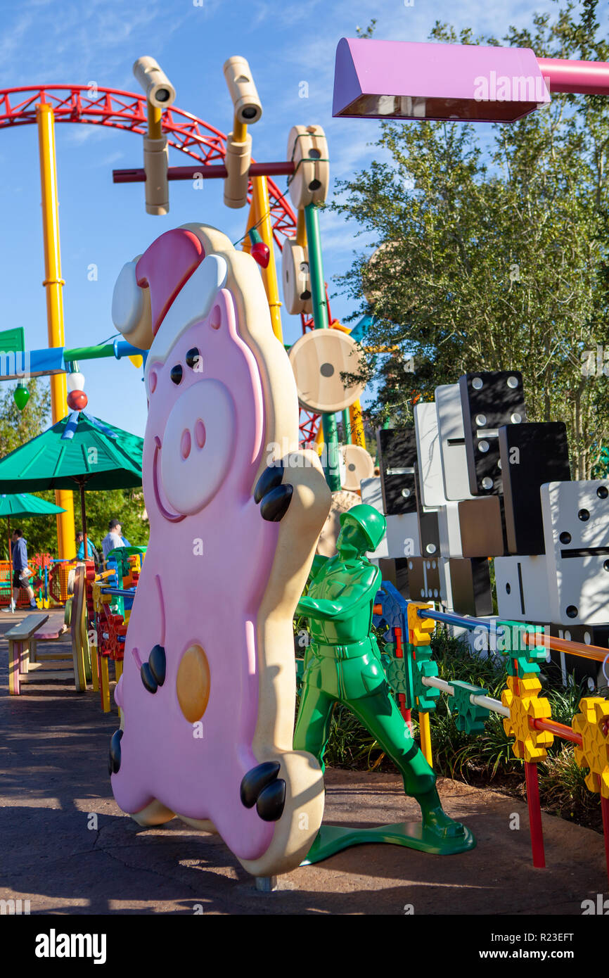 Toy Story Land at Disney's Hollywood Studios Theme Park, Orlando, Florida Stock Photo