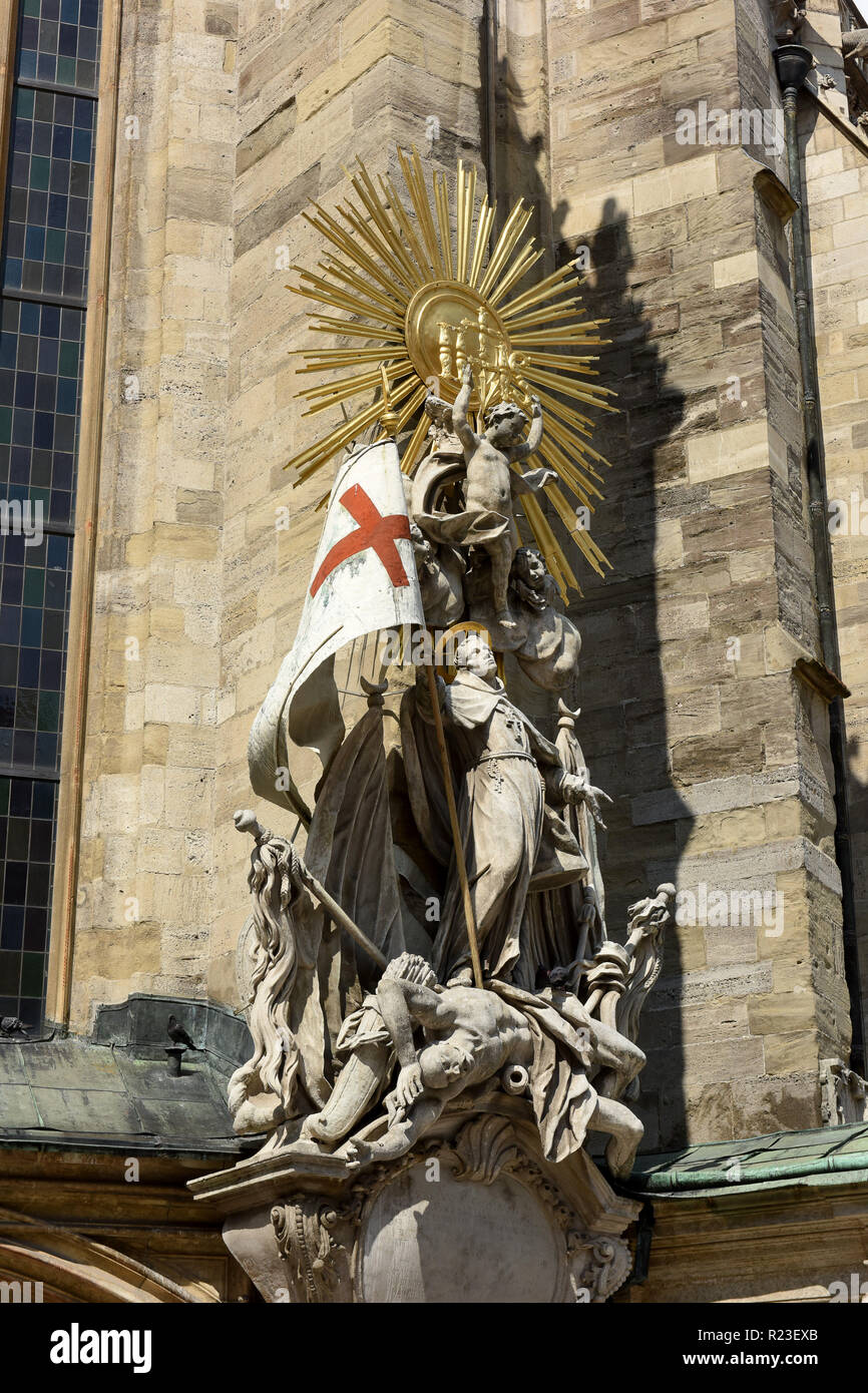Statues at The Stephansdom or St. Stephen's Cathedral, Vienna, Austria