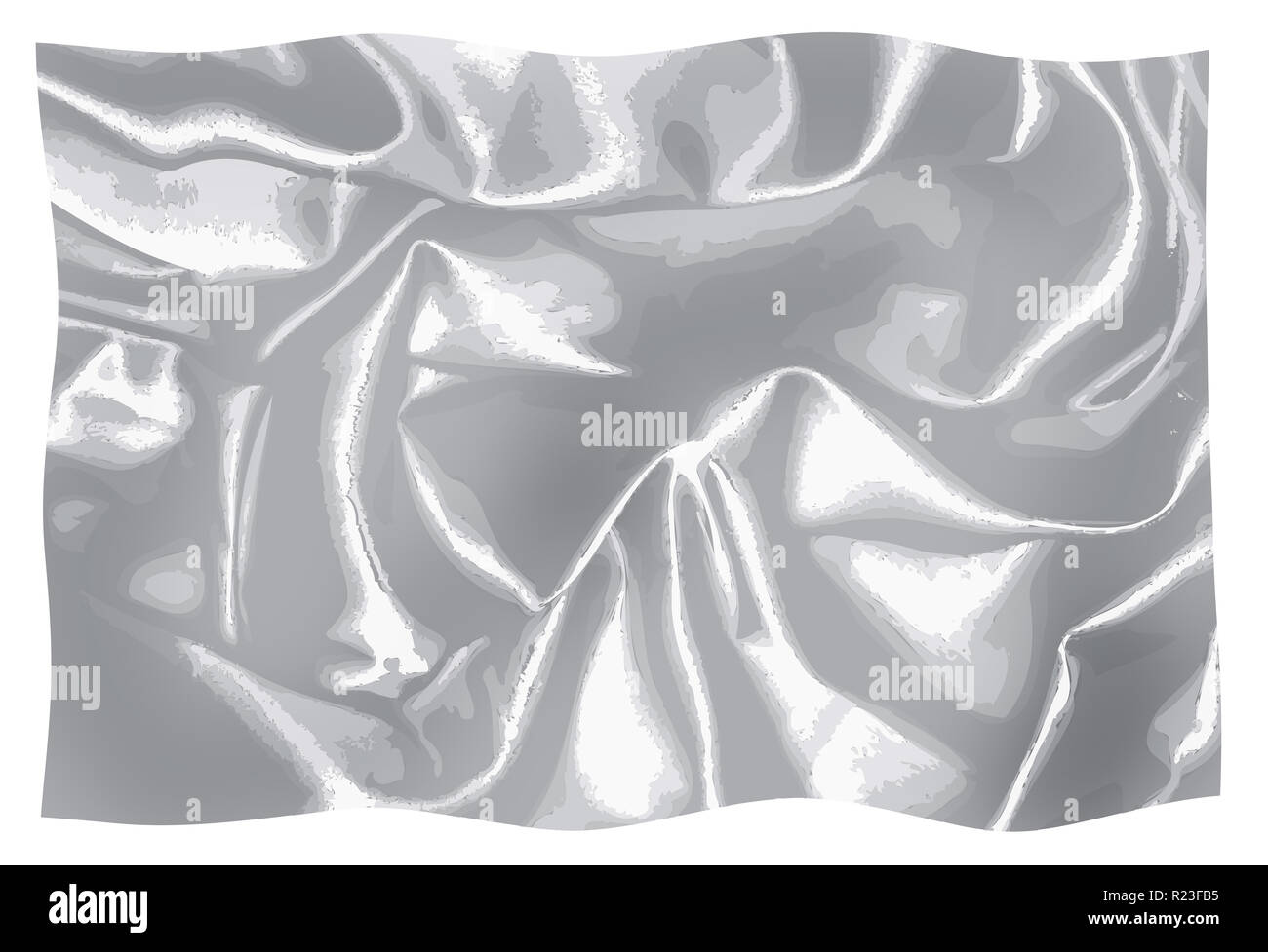 White waving flag isolated over a white background Stock Photo - Alamy