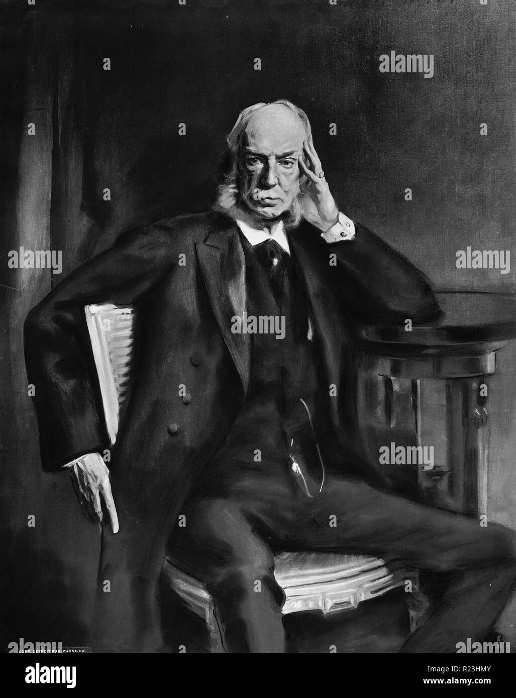 Henry G. Marquand, seated in chair, full-length portrait by John Singer Sargent Between 1900 and 1912 Stock Photo