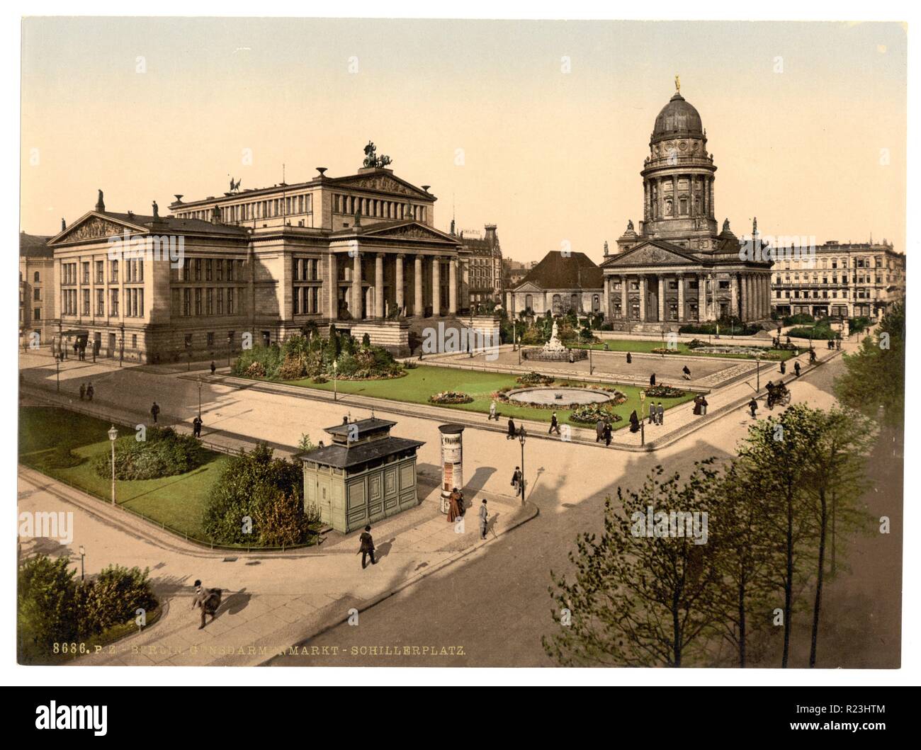 Schiller Square, Berlin, Germany 1890 Stock Photo