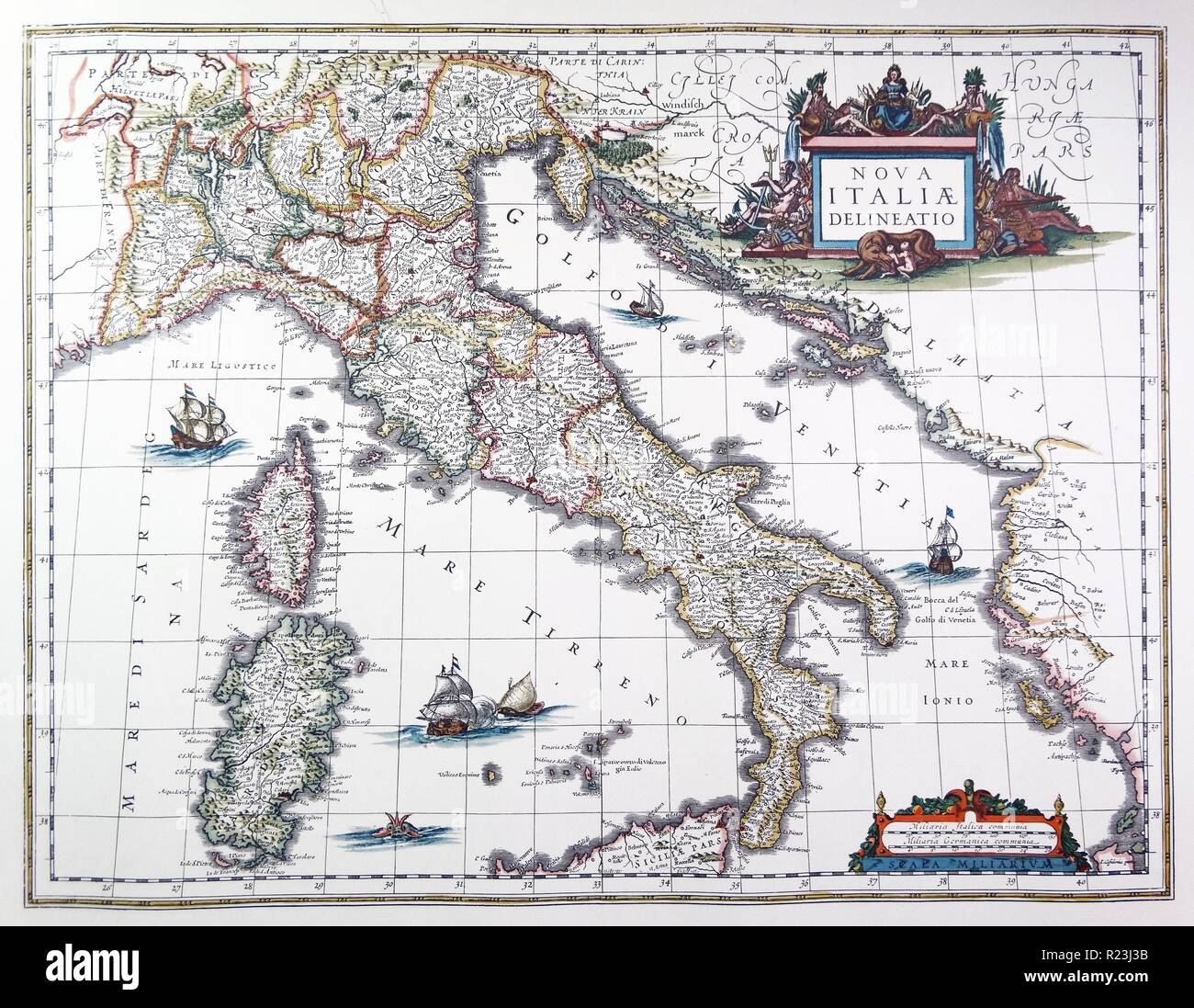 17th century map of italy hi-res stock photography and images - Alamy
