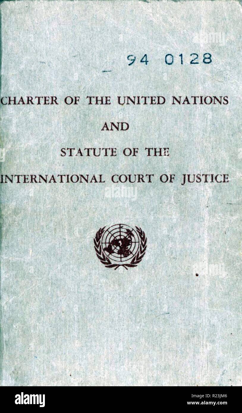 United Nations Charter 1948 Stock Photo