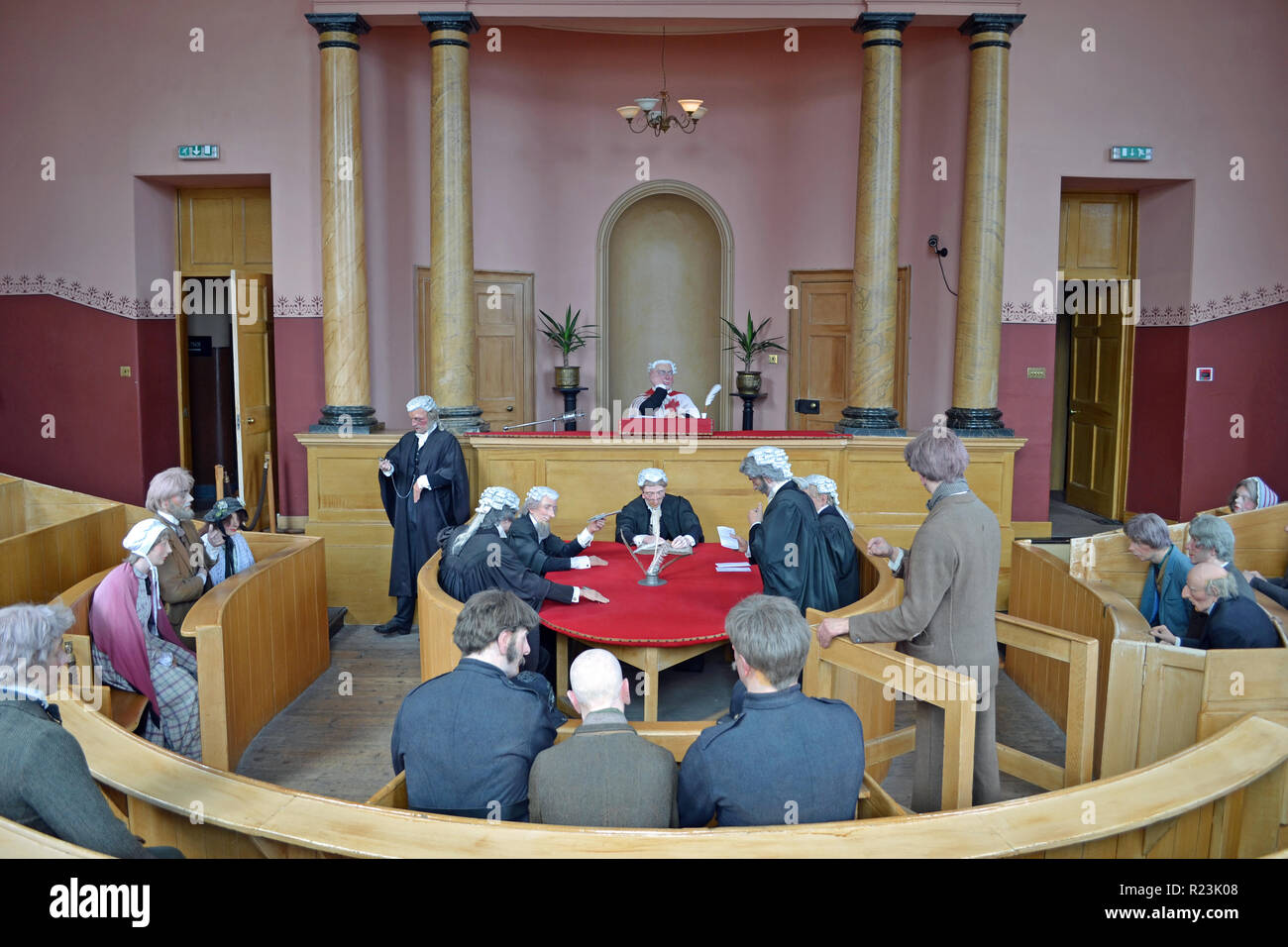 Court room at Inveraray Jail, Inveraray, Argyll, Scotland, UK Stock Photo