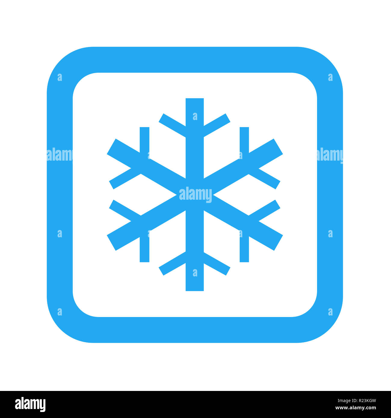 Snowflake symbol icon with a white background Stock Photo - Alamy