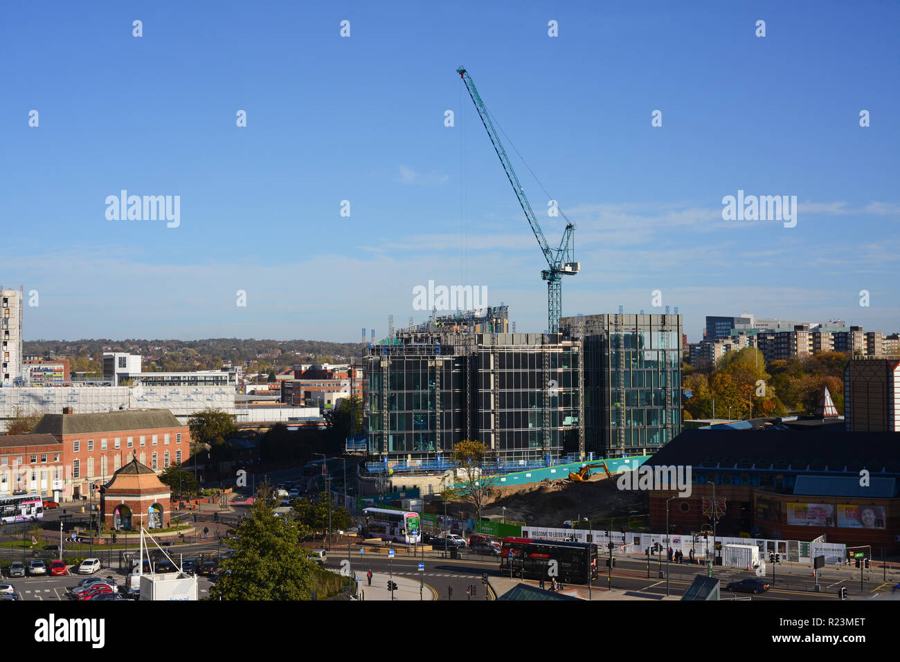 construction of new leeds city college on quarry hill by wates yorkshire united kingdom Stock