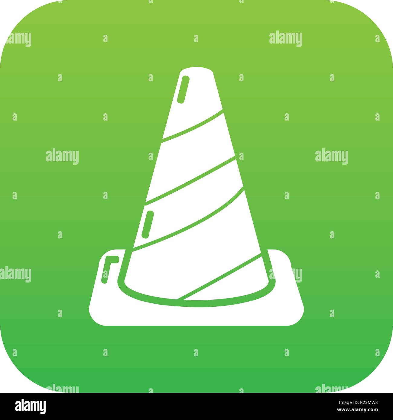 Cone road icon green vector Stock Vector Image & Art - Alamy