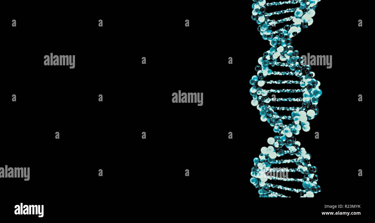 DNA molecule structure background. 3D render illustration Stock Photo ...