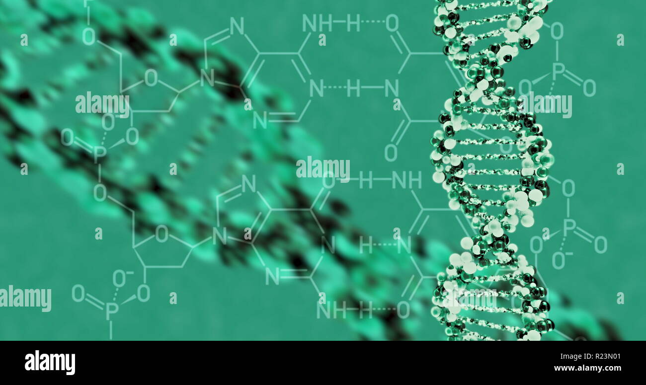 DNA molecule structure background. 3D render illustration Stock Photo ...