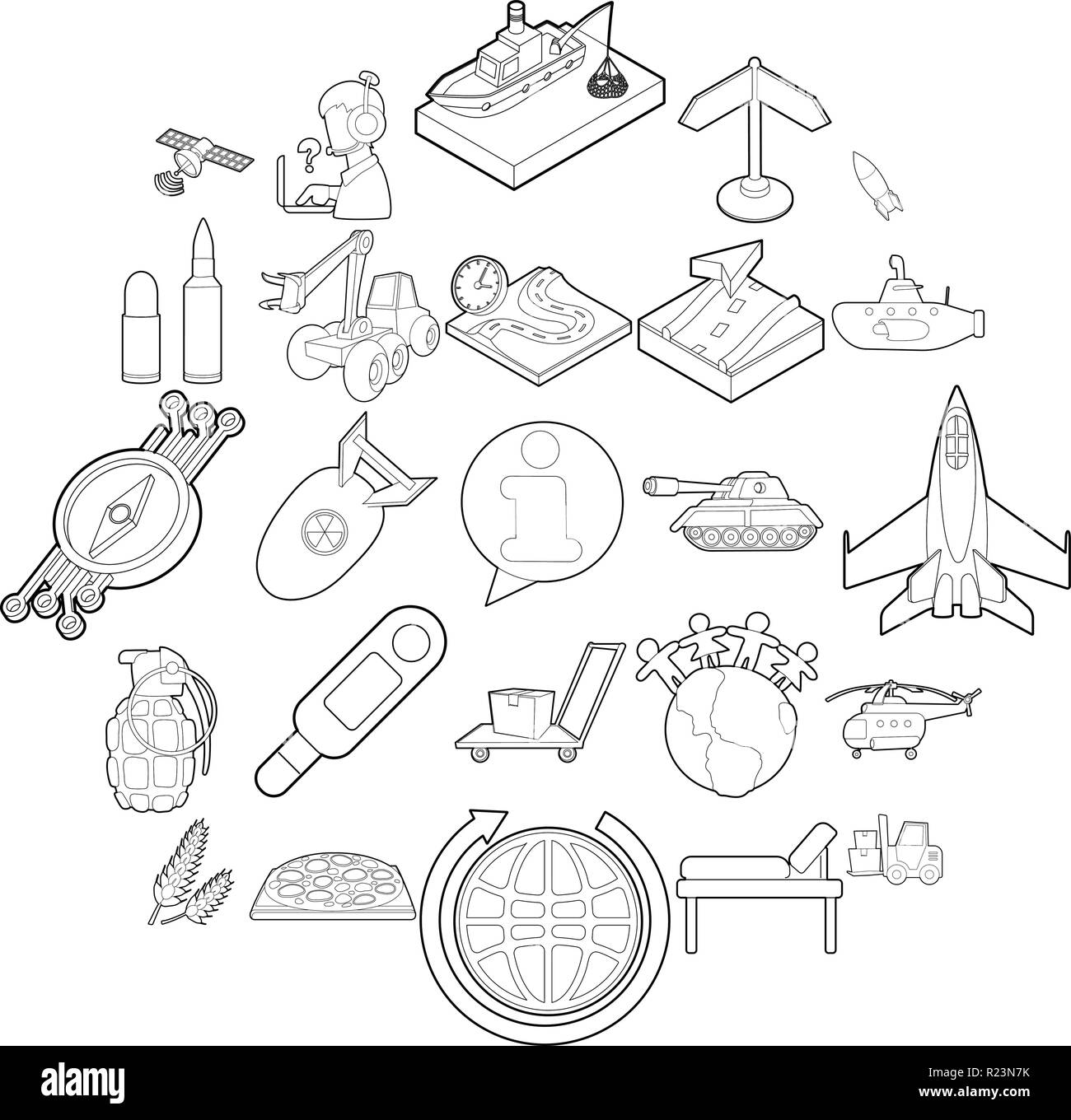 Supply icons set, outline style Stock Vector Image & Art - Alamy