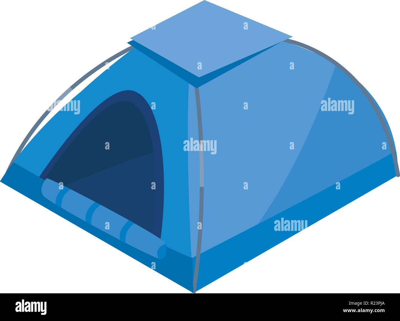 Camp tent icon, isometric style Stock Vector