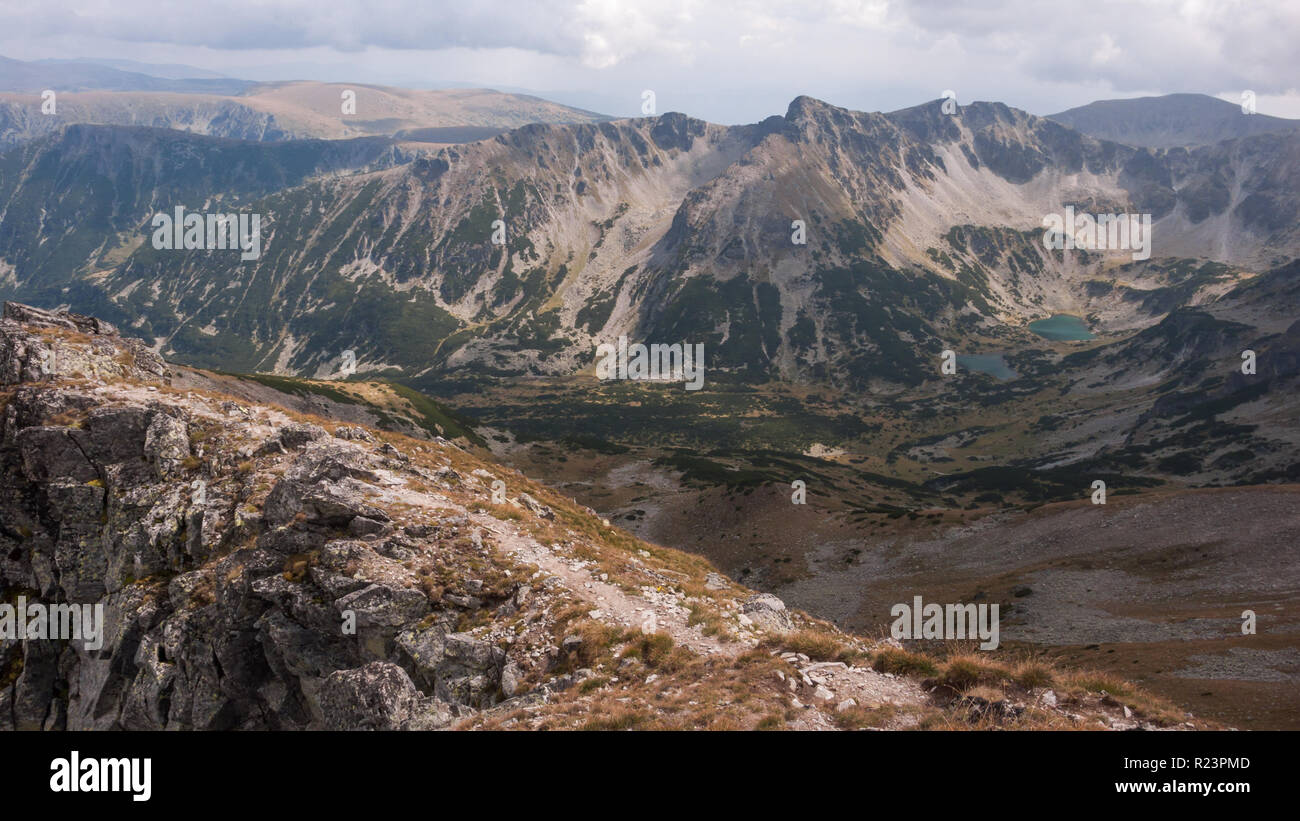 Amazing panoramic landscape from Musala Peak, Rila mountain, Bulgaria ...