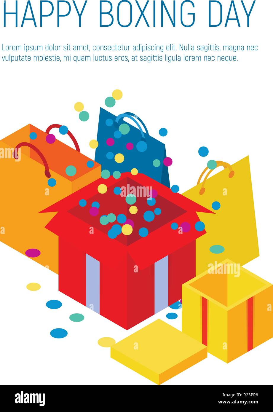 Happy boxing day concept background, isometric style Stock Vector Image ...