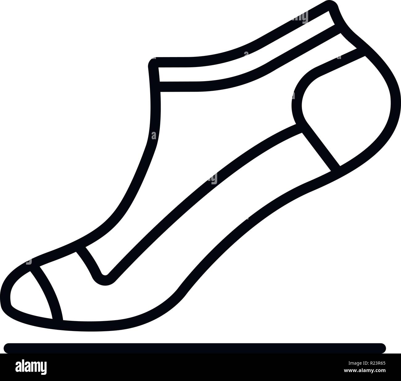 Baby cotton socks icon. Outline baby cotton socks vector icon for