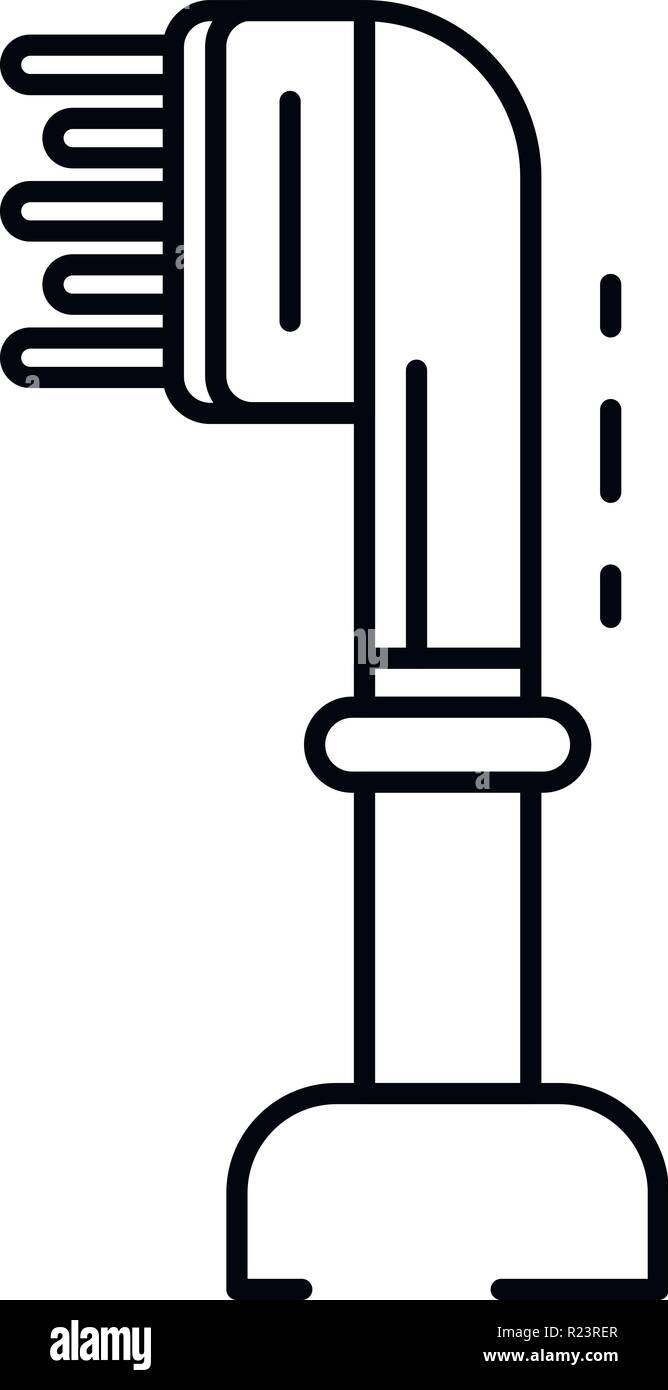 Brush on electric toothbrush icon, outline style Stock Vector Image ...