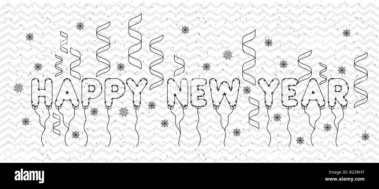 happy new year lettering card Stock Vector Image & Art - Alamy