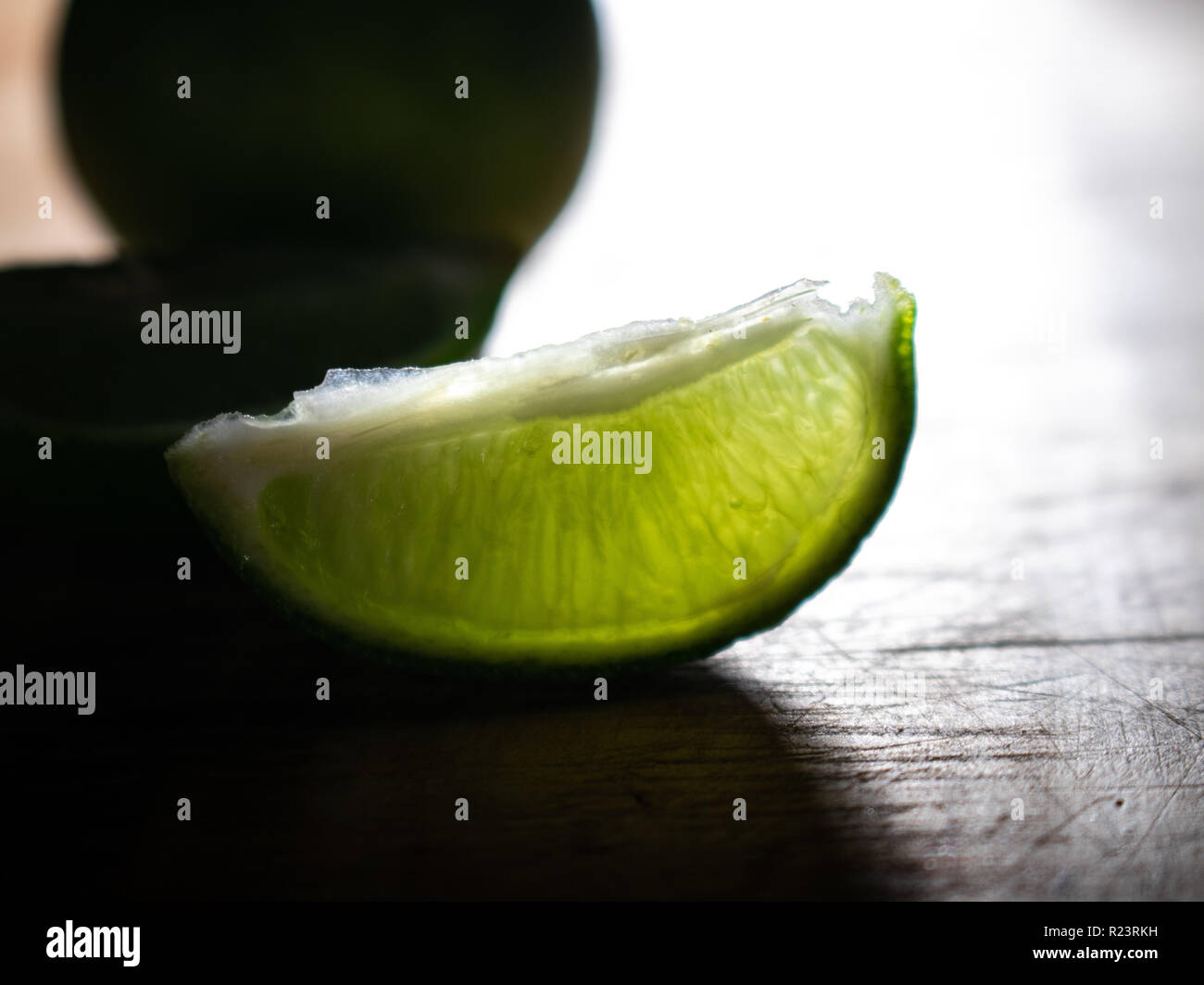 Lemon fruit close up sliced Stock